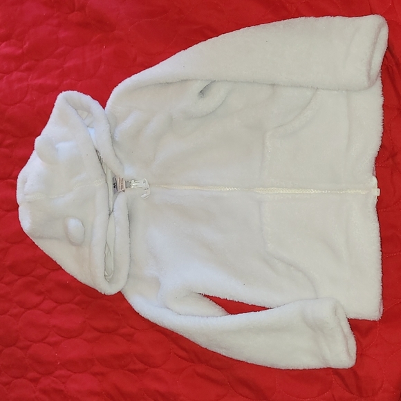 White fleece Carter's Jacket 4T - Picture 1 of 4